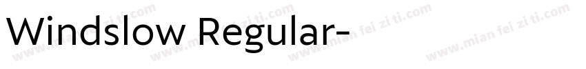 Windslow Regular字体转换